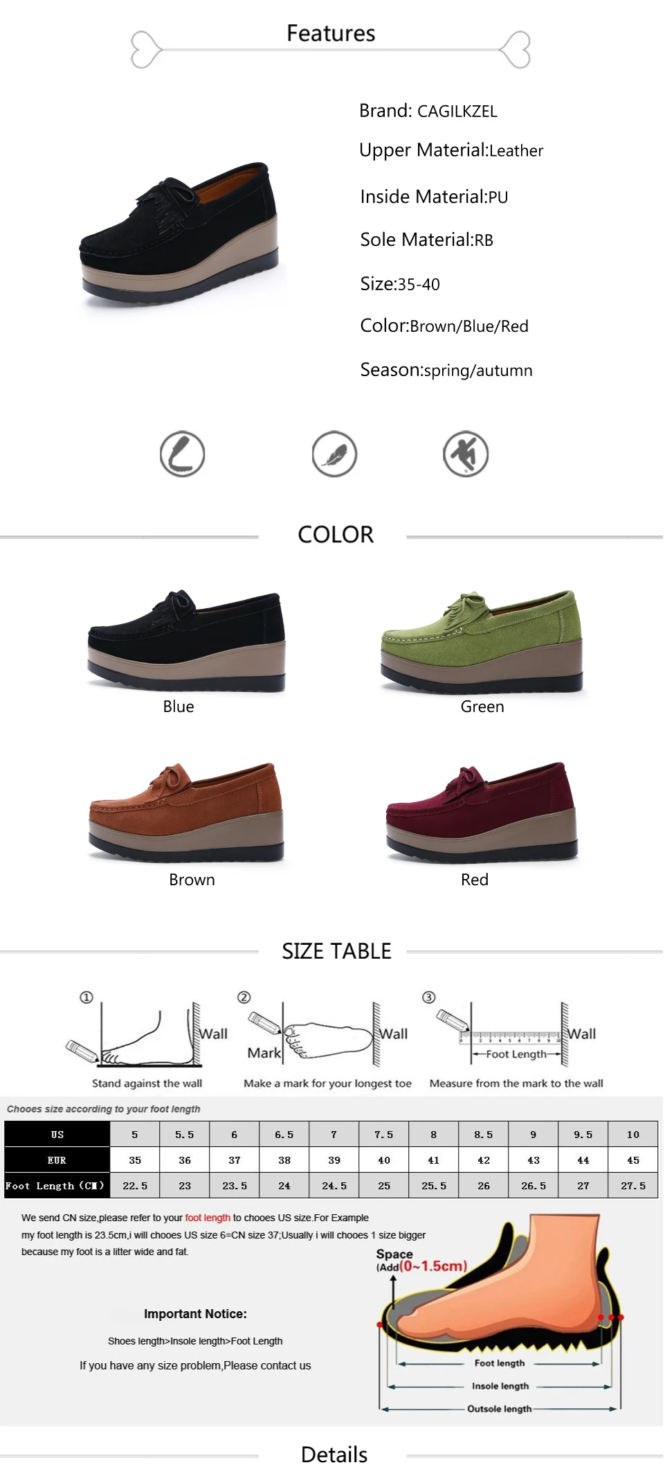 2019 Spring women flats women leather suede fringe platform sneakers thick heel casual boat shoes ladies loafers shoes (2)