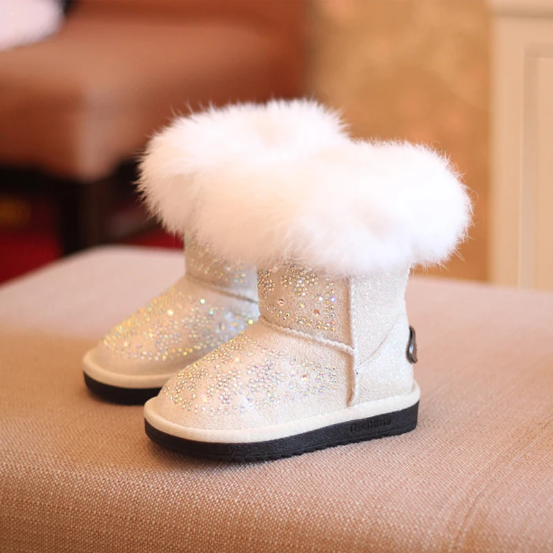 white fur boots toddler girl