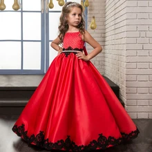 Детское платье подружки невесты с цветочным узором для девочек свадебные вечерние платья детское платье принцессы Одежда для девочек-подростков 6, 8, 10, 12, 14 лет