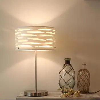 

Nordic style PVC paper study desk Lamp office Led table light Bedlamp work lamp AbajurLiving Room Bedroom E14 led reading Lamp