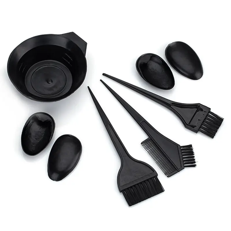 5PCS/set Black Hairdressing Tool Brushes Bowl Combo Salon Hair Color Dye DIY Set | Красота и здоровье