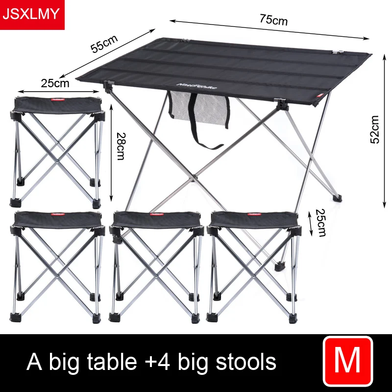Модные Портативные складные столы и стулья для пикника на открытом воздухе - Цвет: black M