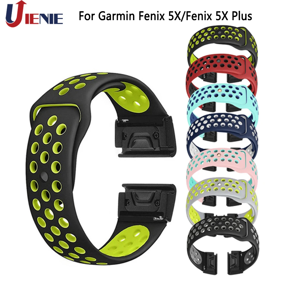 

Watchband Straps for Garmin Fenix 5X Plus Smart Watch Band 26mm Silicone Quick Fit Replacement Wrist Bracelet Straps for Fenix 5