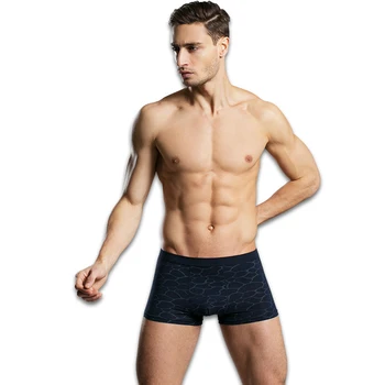 

2018 New Fashion Men's Boxers Summer Modal Ventting Straight Angle Pants Underpants U Protruding Male Underwear