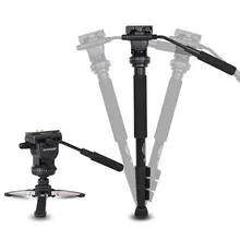 YUNTENG VCT-588 Tripod Monopod Extendable Telescoping with Detachable Tripod Stand Base Fluid Drag Head for Camera Camcorder