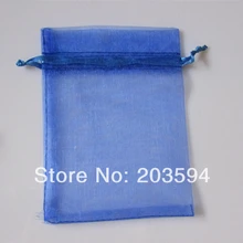 500 шт./лот темно-синий органза сумки свадебный подарок сумки и чехлы 7 х 9 см