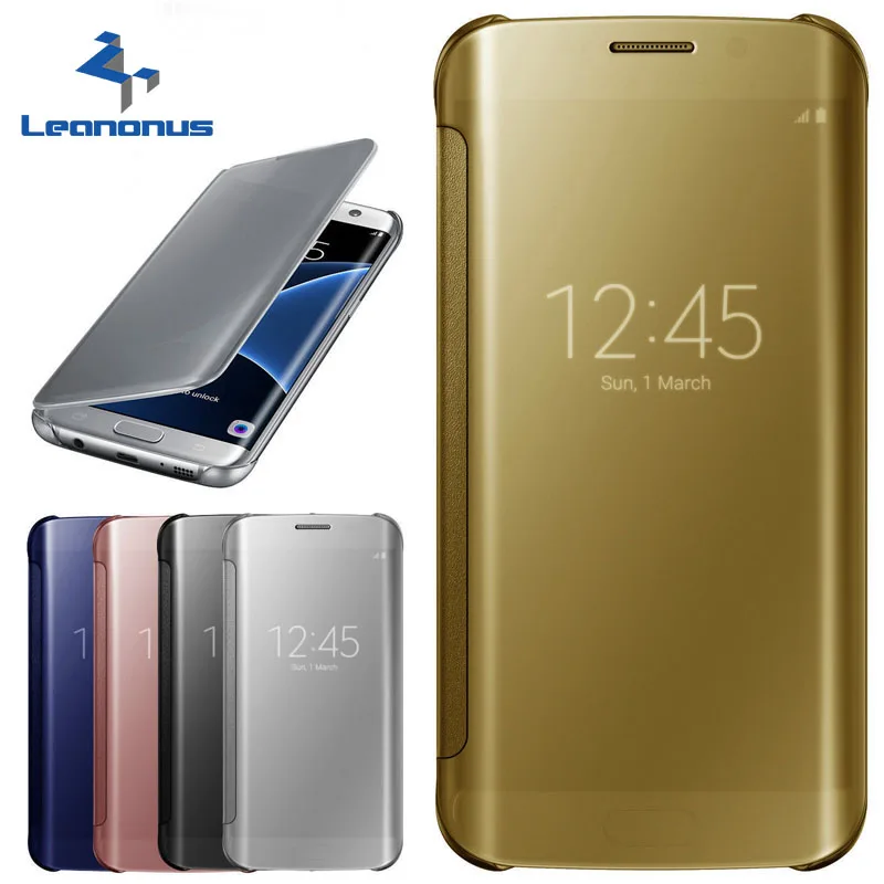 Роскошный защитный флип чехол с зеркалом для samsung Galaxy A3 A5 A7 2017 A520 полный жесткий из