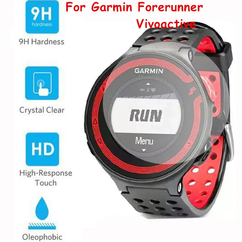 bilder für 50 teil/los gehärtetem glas bildschirm schutzfolie film für garmin forerunner 225 235 620 735xt 630 vivoactive hr smart watch film bilder für 50 teil/los gehärtetem glas bildschirm schutzfolie film für garmin forerunner 225 235 620 735xt 630 vivoactive hr smart watch film