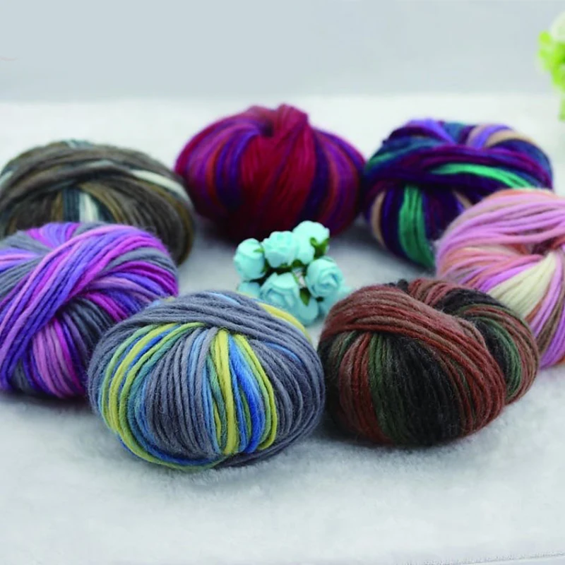 1PC 50g 100 Wool Melange Yarn For Knitting Coat Soft Wool Sweater DIY