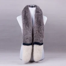 Luxury Wedding Genuine Fox Fur Neck Rings Shawls Winter Women Fur Scarves Pashmina Wraps LF4284