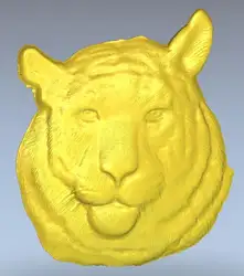 3D модель рельефного для ЧПУ в STL формат файла панно тигр