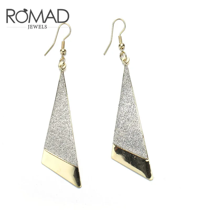 2017 Summer Vintage Earrings Triangular Conical Punk Street Jewelry Geometry Simple Frosted Earring Woman | Украшения и