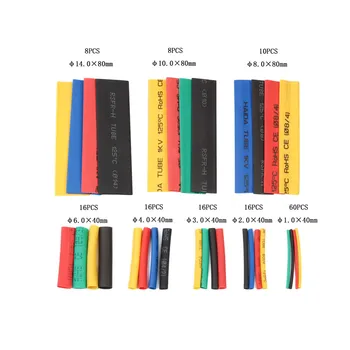 

164Pcs Heat Shrink Tube Polyolefin Shrinking Assorted Wire Cable Insulated Sleeving Tubing Set