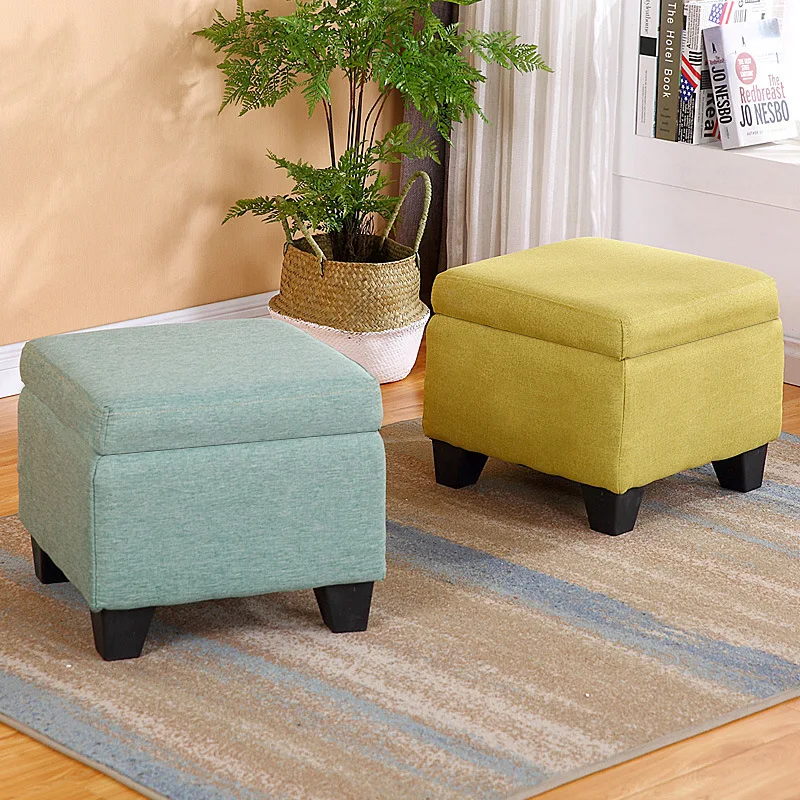 Wooden Chair Storage Box Storage Stool Bench Removable Lid Breathable Fabric Chairs Sofa Foot Stool Home Furniture Space Saving Wooden Chair Storage Box Storage Stool Bench Removable Lid Breathable Fabric Chairs Sofa Foot Stool Home Furniture Space Saving