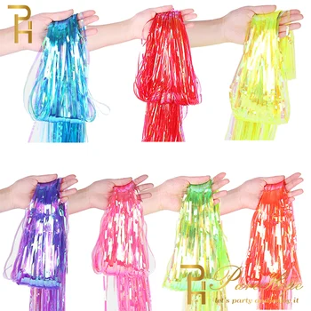 

Wedding Decoration Birthday Party Backdrop Curtains Foil Fringe Rain Curtain Baby Shower Adult Unicorn Party Photo Booth Drapes