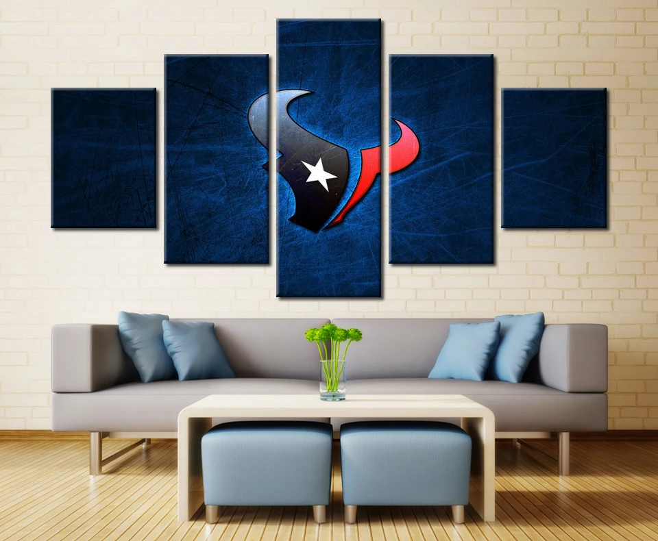 Forbeauty Houston Texans Team Logo Landscape Painting Canvas