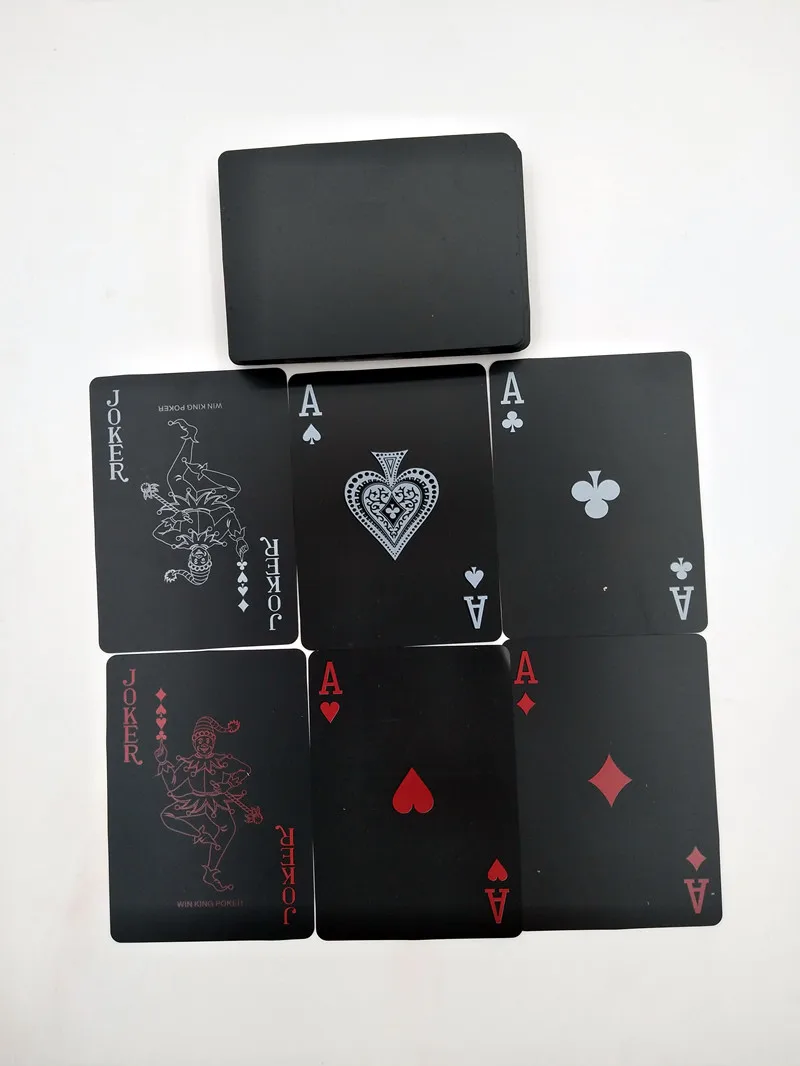 Качественные водонепроницаемые ПВХ пластиковые игральные карты золотой набор тренд 54 шт. палубный покер классический волшебный