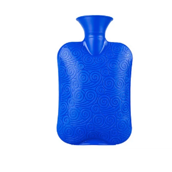 2L ПВХ мешок горячей воды защита окружающей среды теплая водонепроницаемая сумка благоприятное облако узор утолщение взрывозащищенный стиль - Цвет: Синий