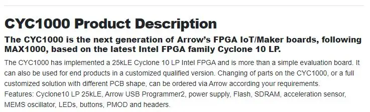 CYC1000 INFO