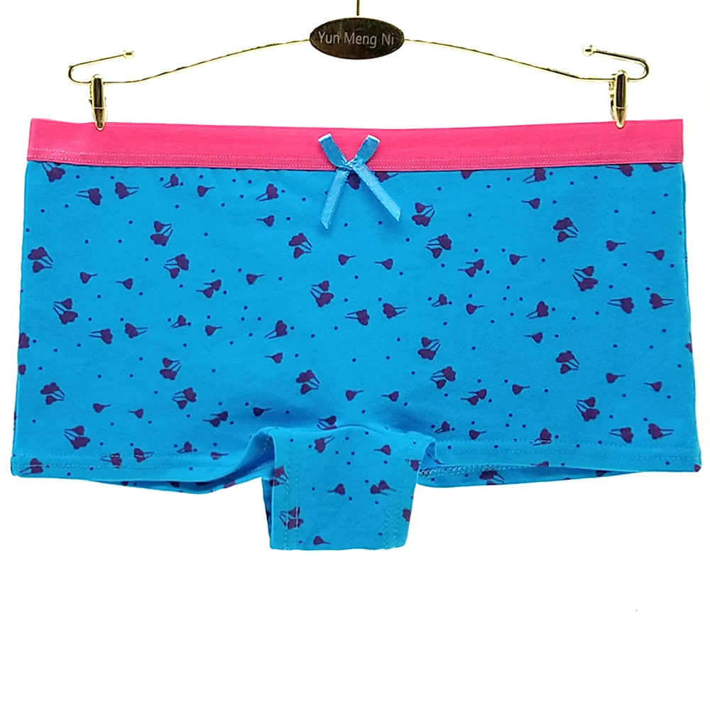 Лидер продаж Мода Boyshorts женщина нижнее белье хлопковые трусики сексуальное женское бельё Femme принтом Pink Boxer Для женщин интимные трусики