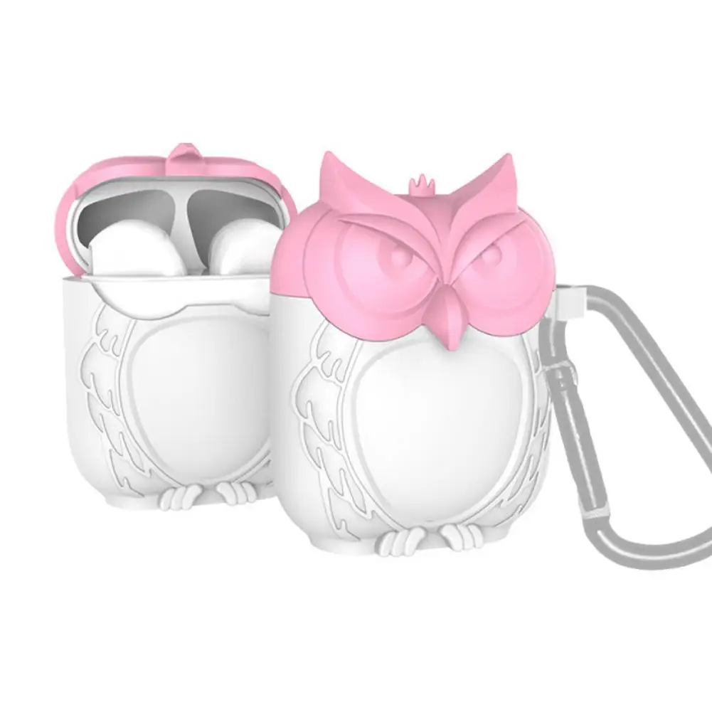

Cute Owl Soft Silicone Anti-scratch Protector Case Cover for Apple AirPods 1/2