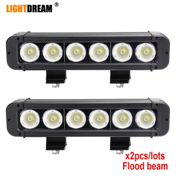 

Single Row 11" inch 60W Off road light bar 12V 24V 5100Lumens Flood/Spot/Combo Beam Led Work Light Bar x2pcs