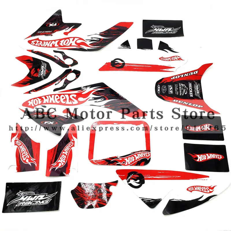 3M наклейки Эмблемы Наклейки Графика CRF50 SSR SDG DHZ Thumpstar pit dirt Bike красный/черный цвет|3m