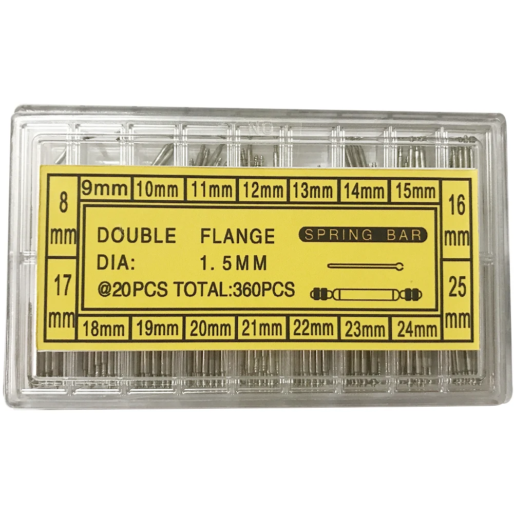 

360pcs 8-25mm Watch Tool Kit Repair With Case Band Link Pins Professional Remover Tool Bars Spring