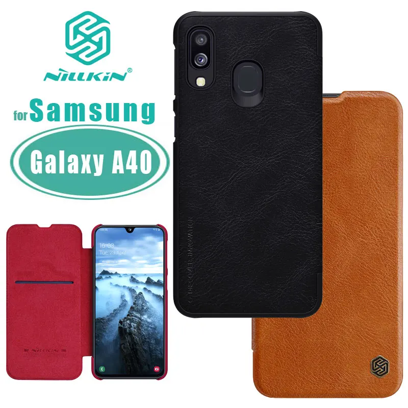 Чехол A40 для samsung Galaxy A40 чехол NILLKIN Qin Бизнес Флип кожаный чехол слот для карт задняя крышка для samsung A40 чехол для телефона