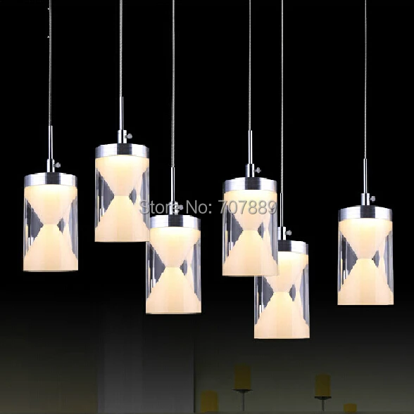 

LED pendant lamp Acrylic restaurant chandelier Modern bar hanging light home decoration lighting fixture Free shipping