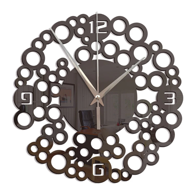 Acrylic Mirror Wall Clock Art Figure Numbers With Self adhesive Glue