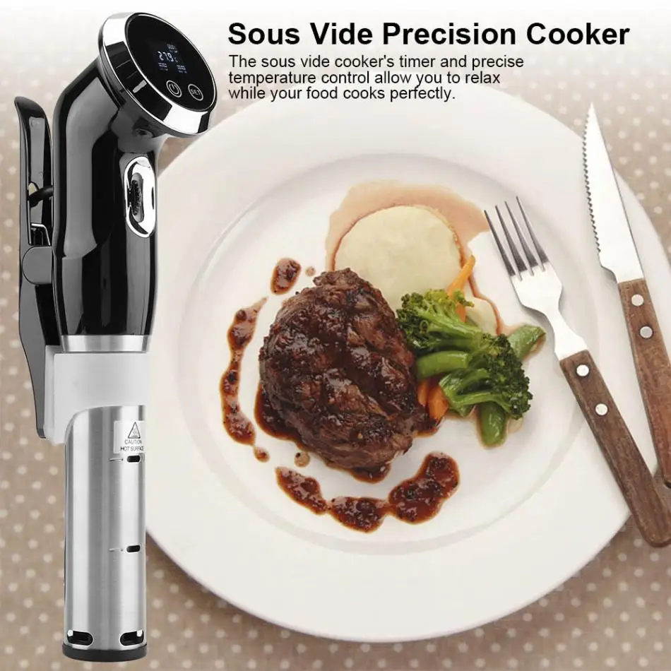 Вакуумная Slow Sous Vide плита 1500 Вт Мощный 15л погружной циркулятор машина ЖК-цифровой таймер из нержавеющей стали