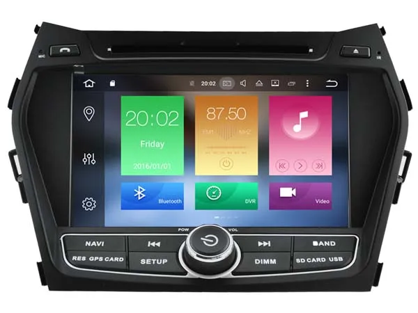Top Android 8.0 octa core 4GB RAM car dvd for HYUNDAI IX45 2013 SANTA FE 2013 ips touch screen head units tape recorder radio gps 3