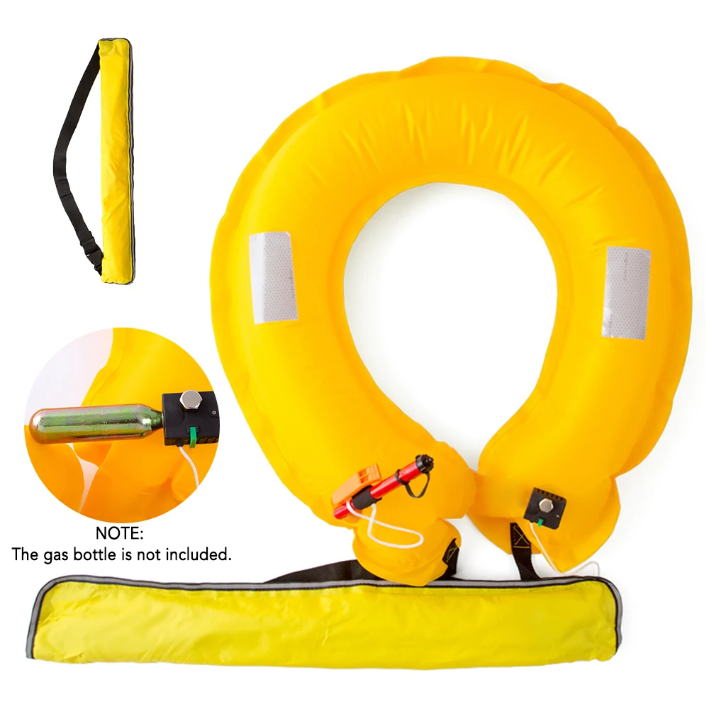 

Outdoor Automatic Manual Inflatable Life Buoy Belt with Retroreflector Whistle lifebuoy Fishing Swimming Life Vest Accessories