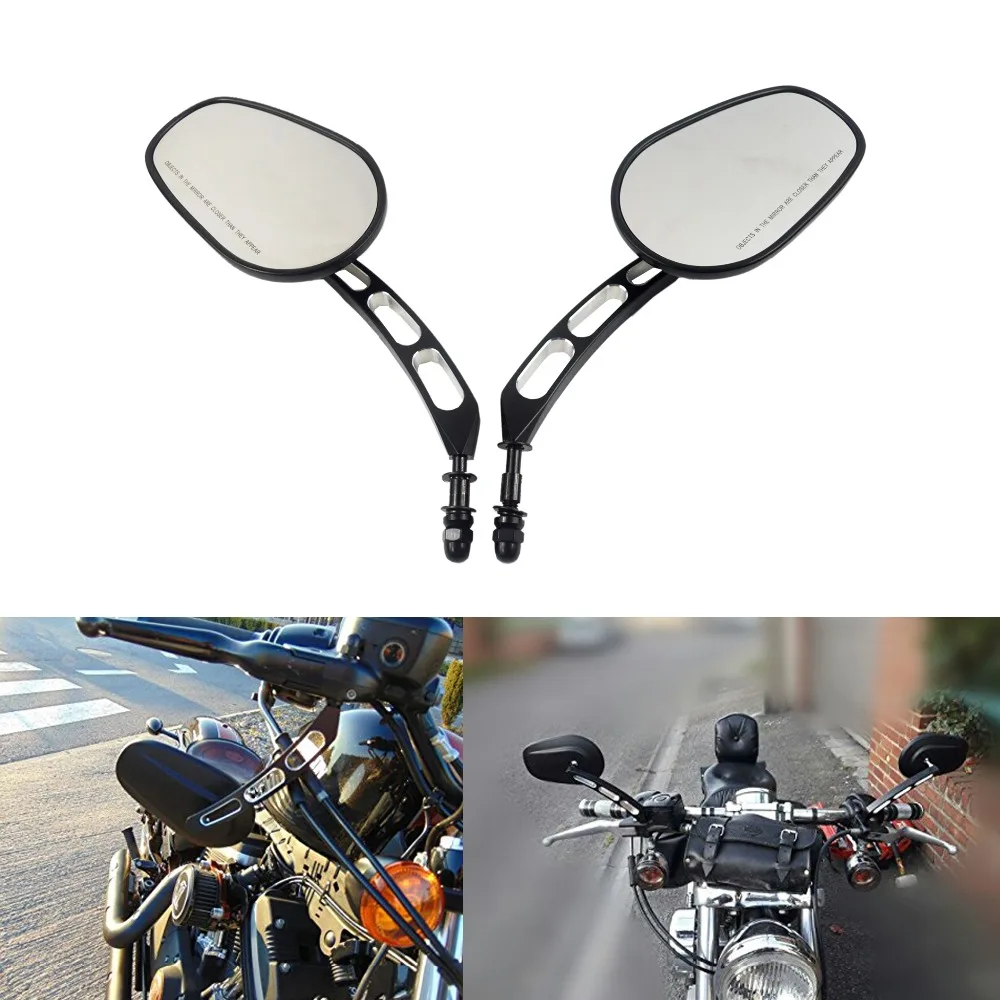 

Mooreaxe for Harley Mirrors Handle bar Side Aluminum Custom Retro Mirrors For Harley Street Bob FXDB LowRider Rider FXDL
