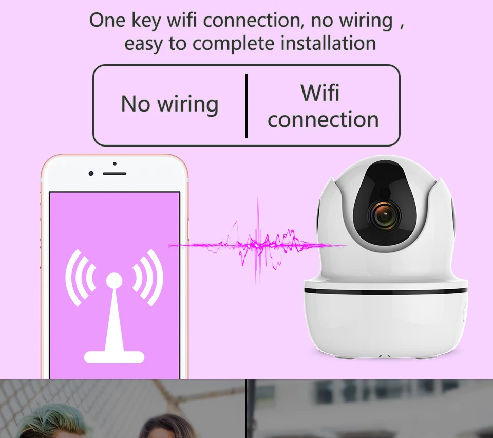 Secueye 720 P HD ip-камера беспроводная Wi-Fi камера видеонаблюдения камера наблюдения ночного видения 1280x720 P Сеть Крытый детский монитор