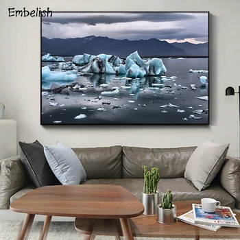 

Embelish 1 Pieces Big Size Arctic Landscape Modern Home Decor Wall Art Pictures For living Room HD Canvas Painting Bedroom Poste