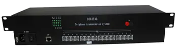 

16 Channels Digital Telephone Transmission System RJ11 +1 LAN Optical switch single-fiber single-mode fiber 20 km PCM voice FC