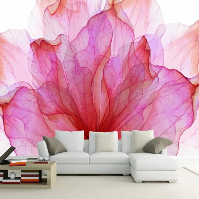 

wallpaper for walls 3 d Modern minimalist Romantic red flowers balcony Beauty Salon decoration backdrop mural wallpaper
