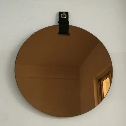 Buy Wall Glass Mirror, Amber Colour, Diameter of GLASS