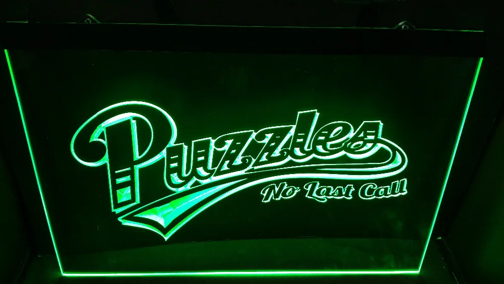 Puzzles Bar Beer pub club 3d signs LED Neon Sign home decor crafts