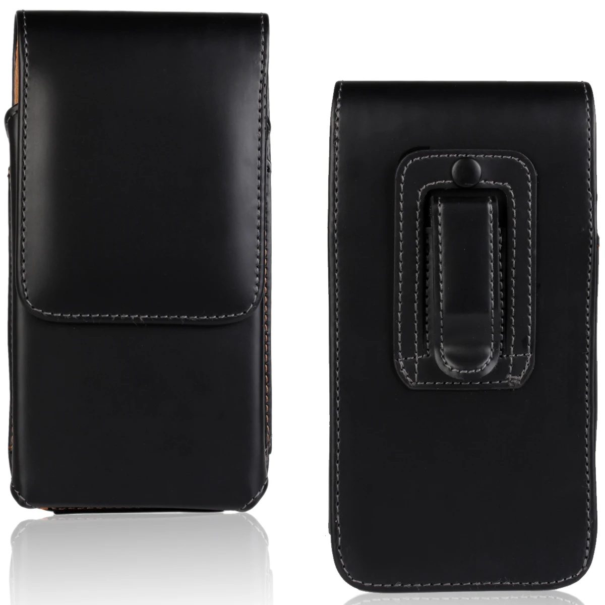 Универсальный чехол для телефона из натуральной кожи с зажимом для ремня для IPhone X 8 7 Plus 6s S8 Vernee Thor Oukitel K6000 Plus/Blackview P2 Lite - Цвет: plain weave2