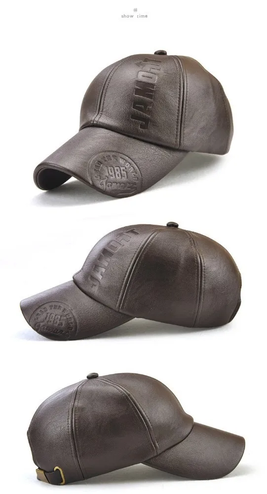 JAMONT, Высококачественная Зимняя кепка из искусственной кожи, Мужская бейсболка, кепка для мужчин