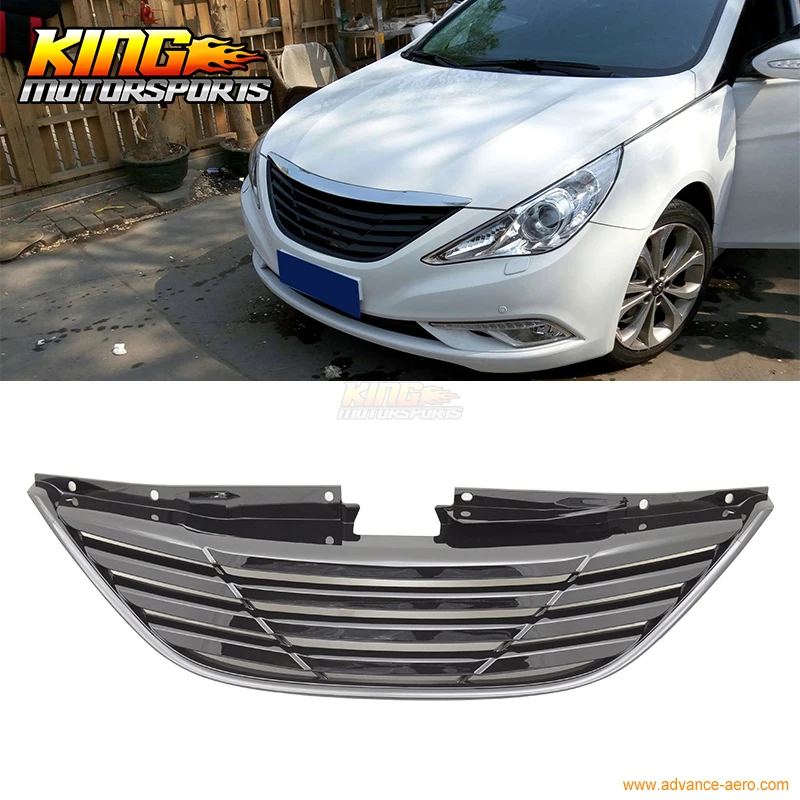 Подходит для 2011- hyundai Sonata передний верхний бампер капот решетка горизонтальный стиль США Внутренний