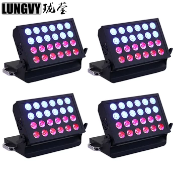 

Free Shipping 4pcs/lot High Brightness 24x10w RGBW 4in1 Optional Led Wall Washer DMX512 For DJ Disco Stage Lights