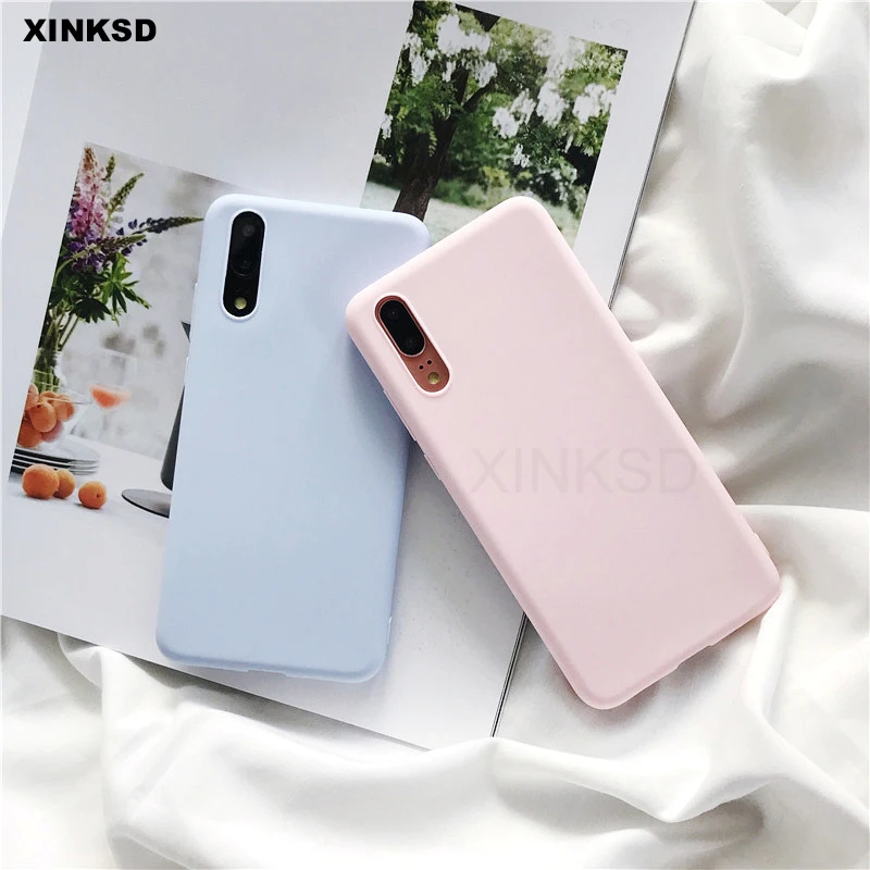 

Cases for huawei Y5 Y6 Y7 Prime Y9 2018 Cover Candy Color Silicone Phone Case On Honor 7C 7A Pro 7X 6C 9 8 lite Play Note 10