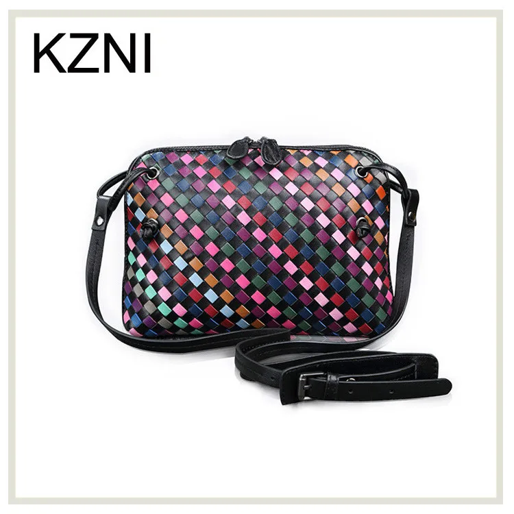 KZNI messenger bag men leather small bags for girls genuine leather bags women bag chain bolsa feminina de marca famosa Z031618