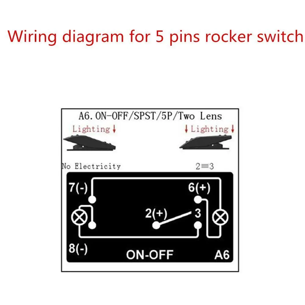 IZTOSS Marine Boat Car Blue Led Light bar Rocker Switch 5Pins SPST ON/OFF 12V/24V-in Car Switches & Relays from Automobiles & Motorcycles on Aliexpress.com ...