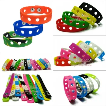 

Free DHL/EMS 200PCS 18CM Mixed 14 Colors Silicone Wristbands Soft Bracelets Bands for Shoe Charms Croc,Kids Party Favors