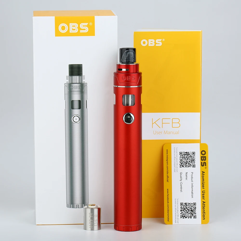 

Original OBS KFB AIO Kit All In One Vape Kit 0.3ohm Single Coil Top Side Filling Top Airflow No Battery